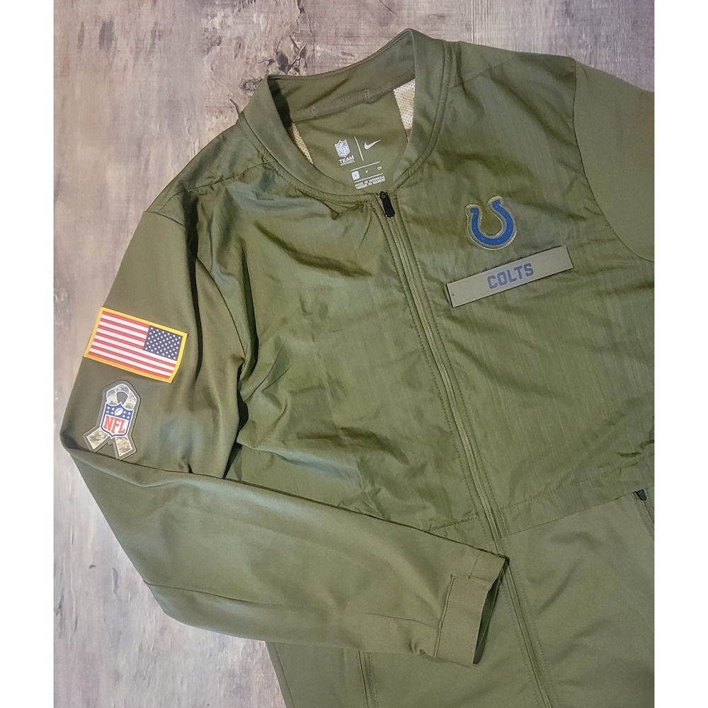 Nike NFL Indianapolis Colts Salute to Service Jacket Olive Green AA9904-395 S